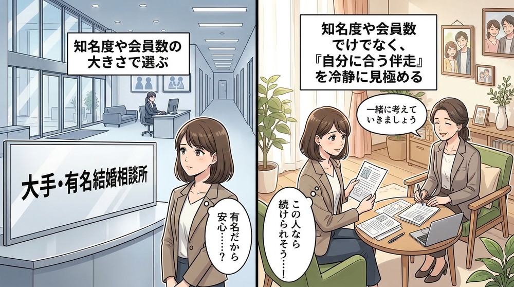 あなたが婚活を続けられるかで選ぶ