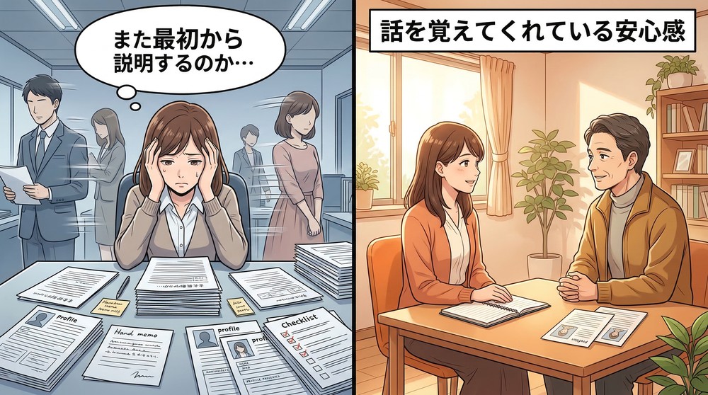 担当者が変わりやすいイメージ