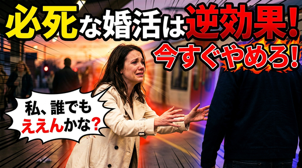 結婚相談所の女性が幸せをつかむための絶対法則、必死な婚活を辞めろ！