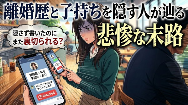 バツイチの婚活マッチングアプリ選び！注意すべきポイントは？【メリット&デメリット】