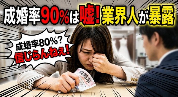 誰も知らない結婚相談所の本当の成婚率…リアルな数字を暴露します