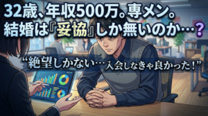 32歳/会社員/専門卒/年収500万男性の結婚相談所の婚活体験談
