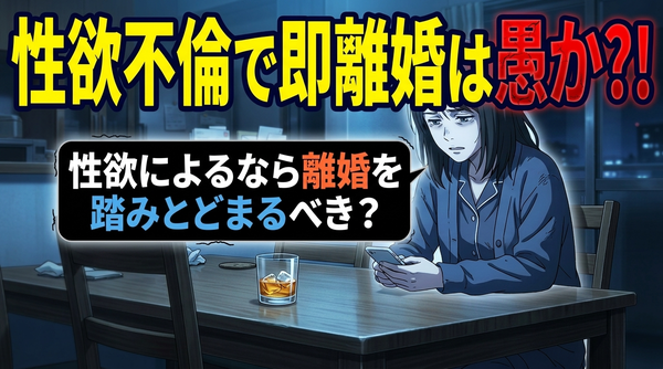 【浮気は即離婚！？】『性欲』が原因なら踏みとどまるのもアリ！